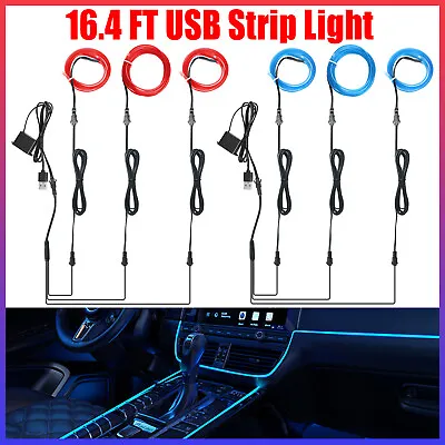 3-in-1 Car Interior Atmosphere Wire Auto Strip Light LED Decor Lamp Accessories • $9.96