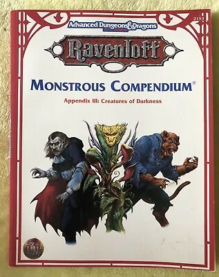 $94.99 • Buy Advanced Dungeons & Dragons 2nd Edition Ravenloft MONSTROUS COMPENDIUM Appendix 