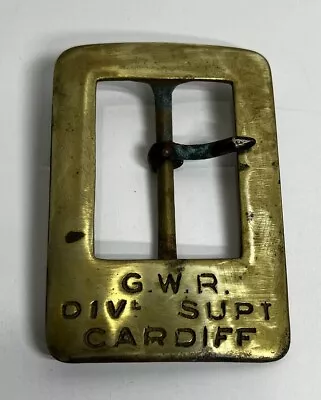 VTG Great Western Railway (G.W.R.) Brass Belt Buckle Cardiff • $25