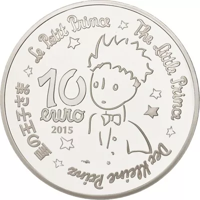 		 France Monnaie De Paris 10 Euro Le Petit Prince - Etoiles Guides 2015 • $33.12