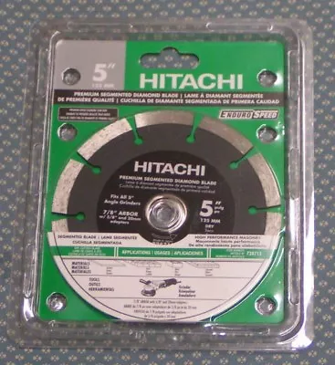 Hitachi 5 /125mm Premium Grade Segmented Diamond Masonary Blade - Part#728713 • $30