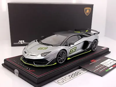 MR Collection 1:18 Lamborghini Aventador SVJ 63(Grigio Nimbus) W/Case *L.E 63pcs • $499.95