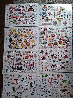 Lil Chris Authentic New / Old School Tattoo Flash Sheets Laminated 8 A3 Set Art • £40