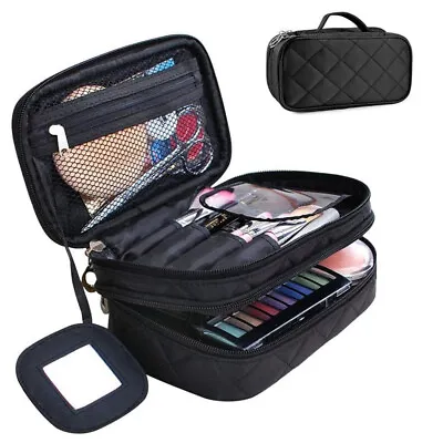 Extra Large Make Up Vanity Case Storage Box Organizer Cosmetic Travel Beauty Bag • £8.99