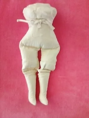 9 1/2  Vintage Made Muslin Doll Body Stockings With Garters  China Doll Project  • $14