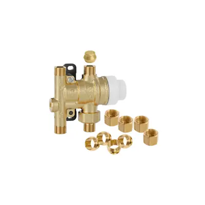 Caleffi 521201AP SinkMixer 4-Way Point-of-Use Thermostatic Mixing Valve 3/8  • $78.99