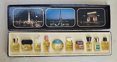 Vtg LES MEILLEURS PARFUMS DE PARIS*10 MINIATURES Pure Parfum*Vivara Detchema+SET • $74.95