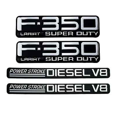 4x 1999-2004 F350 Lariat Super Duty PowerStroke Diesel V8 Fender Emblem  Bagde • $69.99