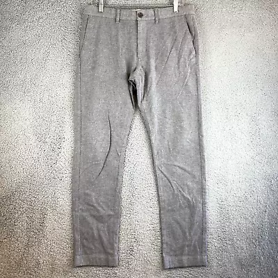 J Crew Pants Mens 31x32 Gray Brushed Twill Slim Fit Chino Flex Stretch Knit • $16.99