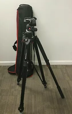 Manfrotto 058B Aluminum Triaut Tripod Manfrotto 410 A 3-Way Geared Pan-and-Tilt • $800