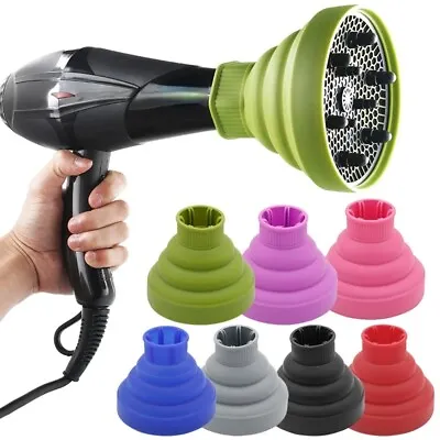 $3.18 • Buy Silicone Collapsible Hair Diffuser For Blow Dryer Curly Wavy Universal Foldable