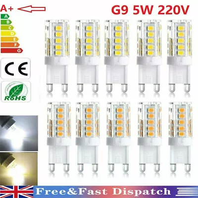 10x G9 LED Bulb Warm/Cool White 5W G9 Halogen Capsule Light Bulbs Energy Saving • £8.99