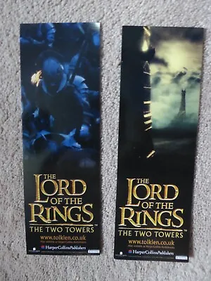 2  Promo Harper Collins Bookmark J R R Tolkien Lord Of The Rings The Two Towers • £5