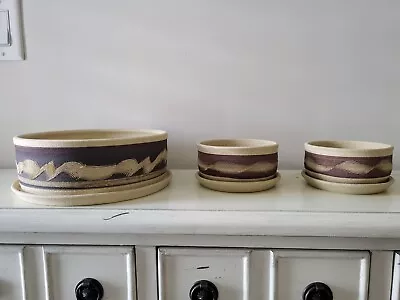 Three (3) Vintage Southwestern Style Planters • $35