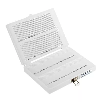 Bel-Art Products Microscope Slide Box For 100 Slides With Hinged Lid 44577-0000 • $24.99