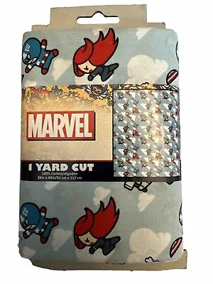 1 Yard Cut Of Marvel Hero Babies Fabric Muslin Machine Washable Tumble Dry NEW • $8