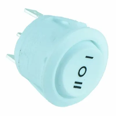 On-Off-On White Round Circular Rocker Switch 3 Position SPDT 20A 12V • £2.99