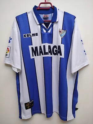 Malaga Cf 1998 1999 Home Shirt Kelme Jersey Soccer Camiseta  Vintage Fotball XL • $119.99