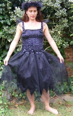£9.99 • Buy Adult Fairy Dress Fancy Dress Dressing Up Black Goth Costume Festival One Size