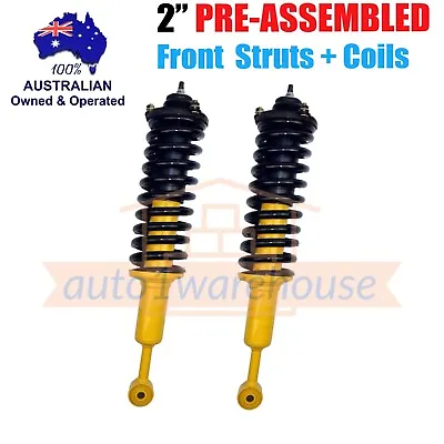 Pair Fit Toyota Hilux KUN26 N70 4WD 2  Front Shocks + Coil Springs Assembly Kit • $498.99