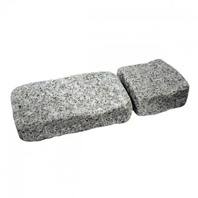 Silver Granite Cropped & Tumbled 100x100 Pavers Setts • £200
