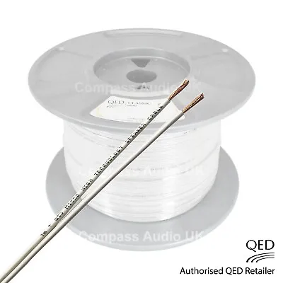 15m QED MICRO Performance White OFC Speaker Cable HiFi Home Cinema  Unterminated • £29.50