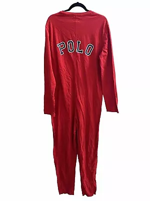 Polo Ralph Lauren Men’s Red Bodysuit Jumpsuit One Piece Pajama Large • $39.99