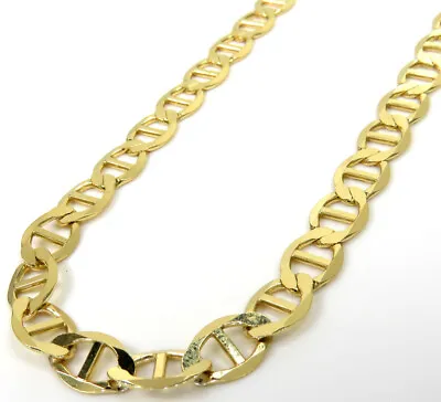 10K Yellow Gold Mariner Anchor Link Chain Necklace Real Solid 16 -30  • $89.99