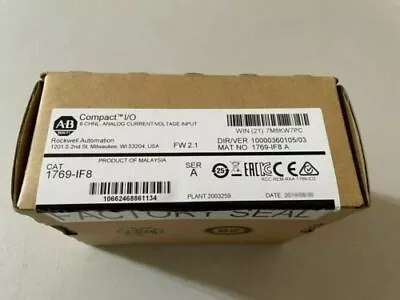 2023 New Factory Sealed AB 1769-IF8 CompactLogix 8 Pt Analog Input Module US • $401.94