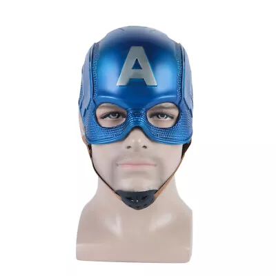 Avengers Captain America Helmet Cosplay Steve Rogers Superhero Props Soft PVC • £16.80