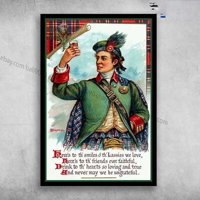 Scottish Toast - Here's To Th' Smiles O' Th' Irassies We Love Here's To Th' ... • $18.92