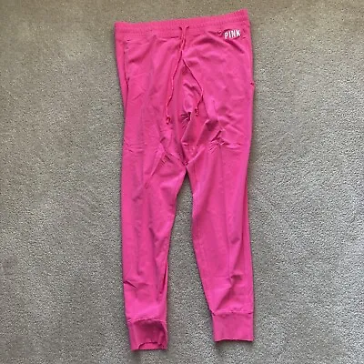 VICTORIAS SECRET High Waist Full Length CAMPUS JOGGER ATOMIC PINK XL New • $30