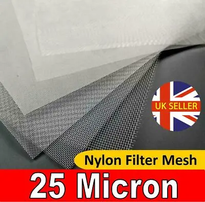 £8.99 • Buy 25 Micron Mesh Sieve For Small Rotifer Nylon Zooplankton Aquarium Marine Artemia