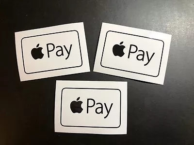 APPLE PAY Acceptance Decal - Retail Sticker (Set Of 3 Decals Included) • $2.99