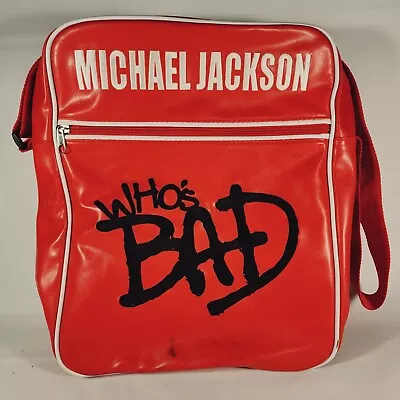 Michael Jackson Memorabilia Who's Bad Bag Red Vinyl Official Product BRAVADO • $99.99