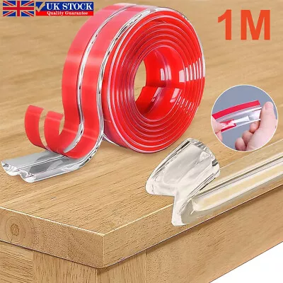 1M Silicone Baby Edge Protector Strip Transparent Table Corner Protector Strip • £4.58