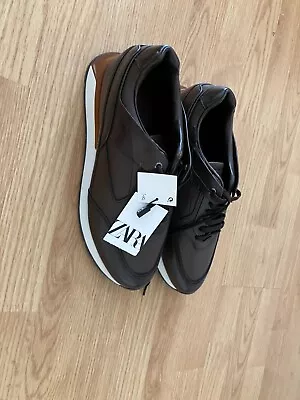 New Zara Low Tops Mens Brown Causal Shoes • $75