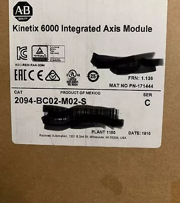 Surplus Sealed Allen Bradley 2094-BC02-M02-S /C Integrated Axis Module 400/460V • $3860