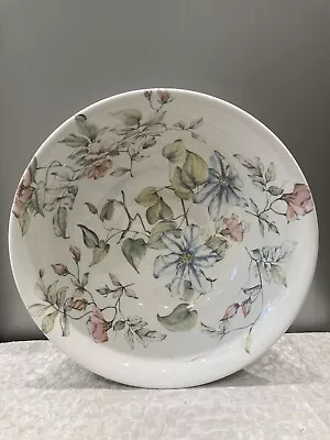 £4.99 • Buy Vintage Heron Cross Pottery Floral Decorated Large Fruit Bowl 28 Cm Diameter