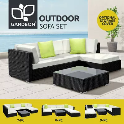 $652.95 • Buy Gardeon Outdoor Sofa Lounge Setting Patio Furniture Wicker Rattan Garden Chairs