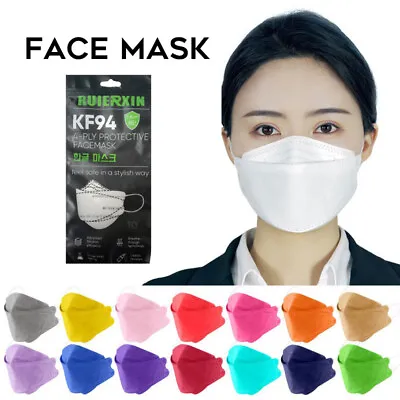 10/50 Adult KF94 Face Masks 4-Layer Filter Comfortable Mouth Mask Covers Korea • $11.39