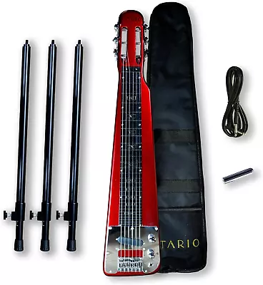 Lap Steel Guitar 6 String Slotted Head Stock Electric Slide Guitars With Gig Bag • $241.99