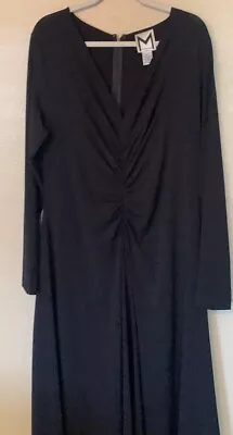Marc Bouwer Ruched Front Long Sleeve Midi Dress Size XL • $24.99