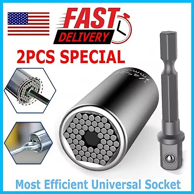 Universal Socket Wrench Tool 1/4-3/4  7mm-19mm Magic Grip Alligator Adapter Set • $4.95