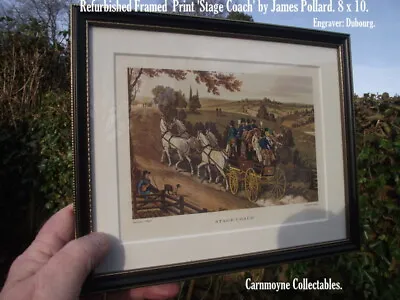 Framed Print: 'Coach And Four' By James Pollard. 8 X 10.AH1515. • £39.99