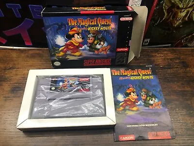 Magical Quest Starring Mickey Mouse SUPER NINTENDO SNES COMPLETE CIB VGC • $199.99