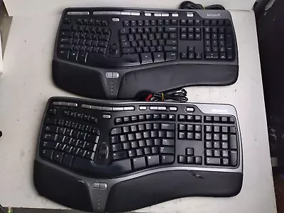 Lot Of 2 Microsoft Natural Ergonomic Keyboard • $54.98