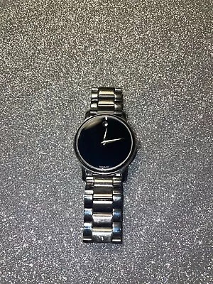 Black Face Stainless Steel Movado Watch With Sapphire Crystal/Water Resistance • $80