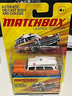 Matchbox Lesney Edition ORANGE & WHITE 63 Cadillac Ambulance NEW FREE SHIPPING!! • $29.95