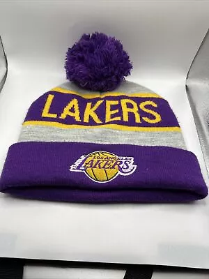 LA Lakers Beanie -purple Pom Pom Youth • £3.99